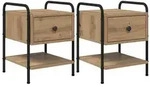 vidaXL Nachttisch 2 Stk. Artisan-Eiche 35 x 36,5 x 47 cm Holzwerkstoff