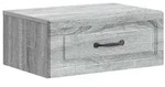 vidaXL Wandmontierter Nachttisch Graues Sonoma 49 x 34,5 x 20 cm