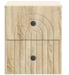 vidaXL Wandmontierter Nachttisch Sonoma-Eiche 33 x 34,5 x 40 cm