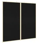 vidaXL Info-Tafel Schwarz 100 x 100 x 1,4 cm Massivholz Kiefer