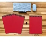 A 4 Notizblock - Set, 3+1 gratis, Luxury 80 Seiten ROT JUPITER GLITTER-OPTIK,...