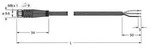 Turck 6934647 Sensor-/Aktor-Anschlussleitung 10m Polzahl Sensoren: 3 1St.