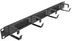 "DeLOCK Cable Management Brush Strip with 4 hooks - Kabelf&uuml;hrungspanel mit...
