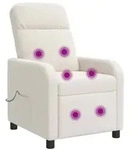 vidaXL Massage Relaxsessel Creme Boucl&eacute;