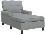 vidaXL Lounge-Liege mit Kissen Hellgrau 91 x 157 x 91 cm Stoff
