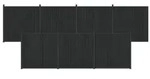 vidaXL Zaunelement 7 pcs WPC und Aluminium Schwarz