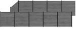 vidaXL Zaunelement 10 pcs WPC und Aluminium Grau