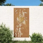 vidaXL Garten-Wanddeko 105x55 cm Cortenstahl Bambus-Design