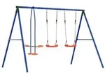 vidaXL Outdoor Schaukelset Mehrfarbig 263 x 185 x 185 cm Stahl und PE