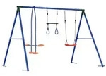 vidaXL Outdoor Schaukelset Mehrfarbig 263 x 185 x 185 cm Stahl und PE
