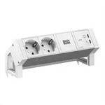 Bachmann DESK2 ALU WHITE 2xCEE7/3 BM0022042