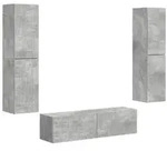 vidaXL TV-Schrankset 6 pcs Beton Grau Holzwerkstoff