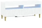 vidaXL LED-TV-Schrank Wei&szlig; Holzwerkstoff