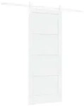vidaXL Schiebet&uuml;r ORKDAL Wei&szlig; 83 x 202 cm Massives Kiefernholz