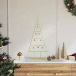vidaXL Metall Weihnachtsbaum Gold 60 cm Pulverbeschichteter Stahl