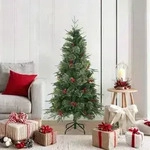 vidaXL K&uuml;nstlicher klappbarer Weihnachtsbaum mit St&auml;nder Gr&uuml;n 150 cm