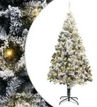vidaXL K&uuml;nstlicher Weihnachtsbaum mit 300 LEDs mit St&auml;nder Wei&szlig; 180 cm