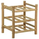 vidaXL Weinregal Natur 32,5 x 29,5 x 36 cm Bambus