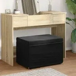 vidaXL Hocker Schwarz 61 x 41 x 40 cm Samt und Engineering Holz