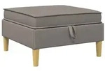 vidaXL Sofa-Hocker mit Stauraum Taupe Stoff