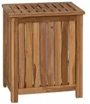 vidaXL W&auml;schekorb Natur 50 x 35 x 60 cm Massivholz Teak