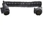 1 x Spiralkabel 13-polig f&uuml;r Anh&auml;nger und Wohnwagen, 3,5 Meter, 2 Stecker, DIN