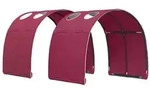 vidaXL Bettunnel 2 pcs Rot 211 x 67,5 x 2 cm Polyester