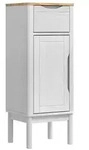 vidaXL Badezimmerschrank FLORO Wei&szlig; 35 x 30 x 90 cm Massivholz Kiefer