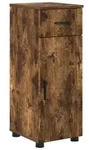 vidaXL Badezimmerschrank mit T&uuml;r Ger&auml;ucherte Eiche 30 x 35 x 80 cm