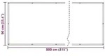 vidaXL Balkonsichtschutz Bordeauxrot 90 x 800 cm