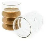 Mulex 8-Teilig Glas Wave Getr&auml;nkebecher Cocktail Kaffeegl&auml;ser - 300 ml