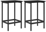 vidaXL Barhocker 2 Stk. Schwarz Eichen-Optik 40 x 32 x 74 cm