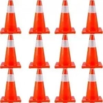 VEVOR 12er-Pack 45,7 cm Verkehrskegel, Sicherheits-Stra_enparkkegel mit...