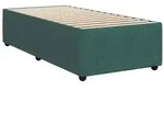vidaXL LED Boxspringbett mit Matratze Dunkelgr&uuml;n 90 x 200 cm Samt