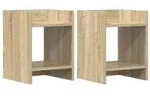 vidaXL Pflanzenst&auml;nder mit Regal 2 pcs Sonoma-Eiche 30 x 30 x 40 cm