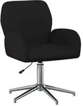 vidaXL Drehstuhl 54 x 58 x 90 cm Schwarz Stoff