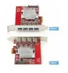 StarTech.com USB-Adapter PCIe 3.0 x4 Low-Profile USB 3.2 Gen 2 x 4 Rot TAA-konform