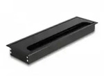 Delock Kabeldurchf&uuml;hrung f&uuml;r Tischeinbau mit B&uuml;rste 280 x 80 28 mm schwarz -...