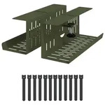 vidaXL Unter dem Schreibtisch Kabelmanagement Tray 2 Stk. Olivgr&uuml;n