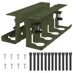 vidaXL Unter dem Schreibtisch Kabelmanagement Tray 2 Stk. Olivgr&uuml;n