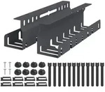 vidaXL Unter dem Schreibtisch Kabelmanagement Tray 2 Stk. Anthrazit