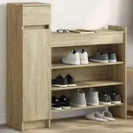 vidaXL Schuhschrank Sonoma-Eiche 100,5x28x100 cm Holzwerkstoff