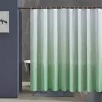 Duschvorhang &Uuml;berl&auml;nge Antibakteriell Wasserdicht Wei&szlig;/Gr&uuml;n 240x200cm