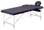 vidaXL Massageliege Klappbar 2-Zonen mit Aluminiumgestell Lila