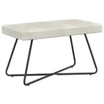 vidaXL Bank Uni Creme 80 x 40 x 45 cm Samt