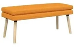 vidaXL Doppellagige Bank Dunkelgelb 110 x 40 x 47 cm Stoff