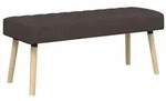 vidaXL Kanalgepolsterte Bank Dunkelbraun 110 x 40 x 46 cm Stoff