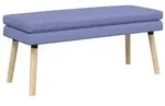 vidaXL Doppellagige Bank Jeans blau 110 x 40 x 47 cm Stoff