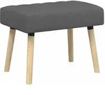 vidaXL Kanalgepolsterte Bank Dunkelgrau 60 x 40 x 45 cm Stoff