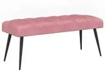 vidaXL Bank mit Knopfheftung Rosa 110 x 40 x 46 cm Samt